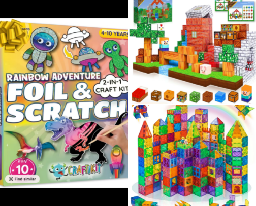 Activities for 6-8 year old boys (gift guide for birthday or christmas) cover photo collage