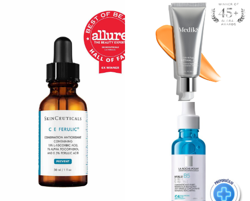 My Top 5 Skincare Essentials for Radiant Skin (40+) cover photo collage