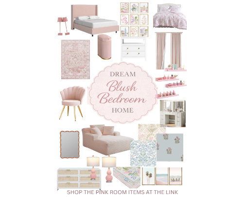 Dream Home| Pink Bedroom cover photo collage