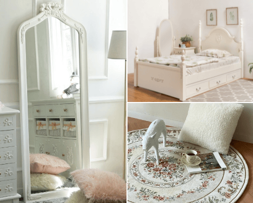 Whats you can find in White Theme Bedroom essentials cover photo collage