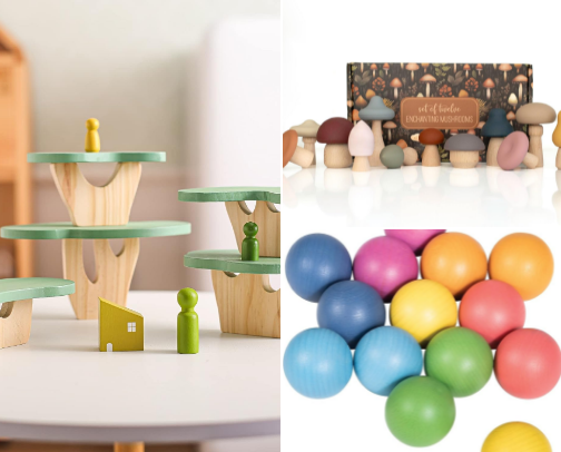 Open ended toys for toddlers and up! cover photo collage