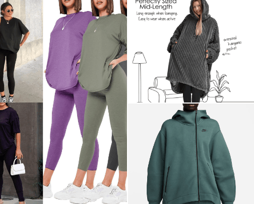 Women's comfortable clothes cover photo collage