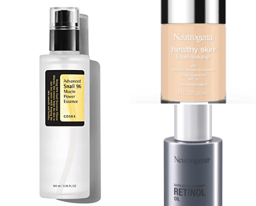 Makeup and skincare cover photo collage