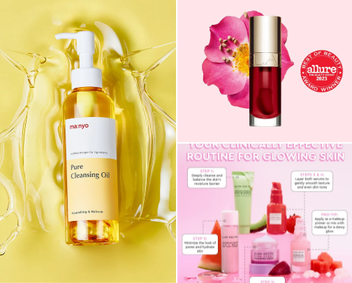 Current skincare routine cover photo collage