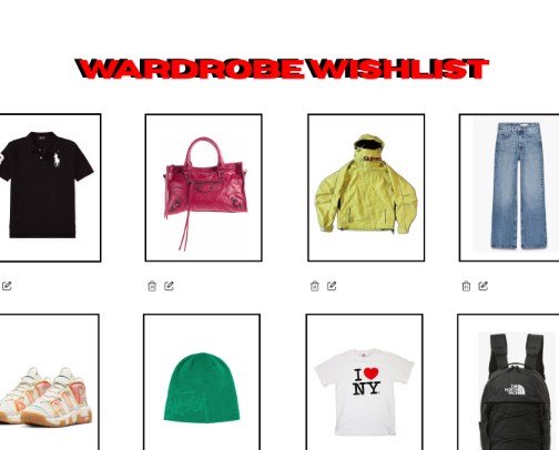 Wardrobe wishlist cover photo collage