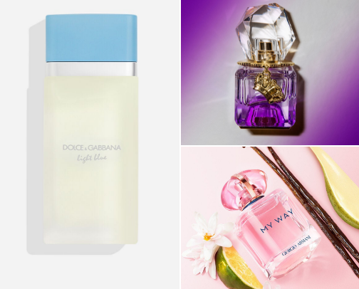 Women's perfume cover photo collage