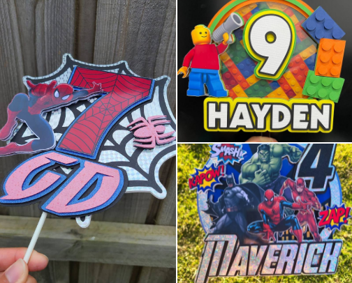 Custom Cake Toppers for Every Birthday Theme cover photo collage