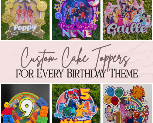 Custom Cake Toppers for Every Birthday Theme cover photo collage