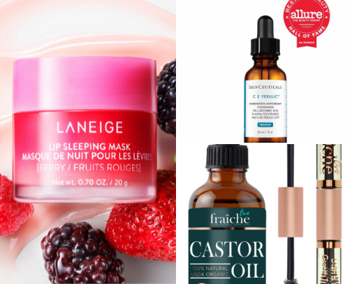 Beauty products I swear by... cover photo collage