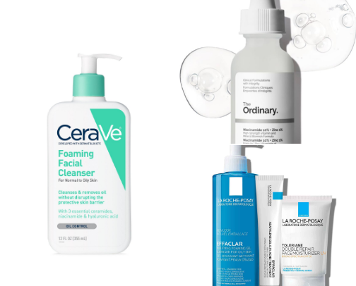 Affordable skincare routine for oily & acne-prone skin (clear skin results) cover photo collage