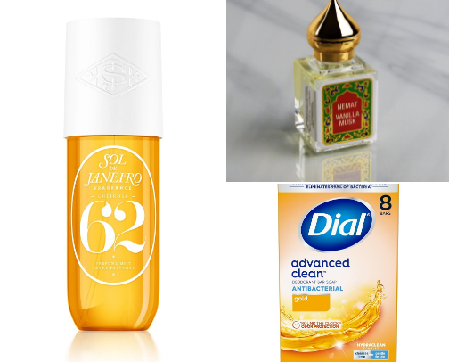 PRODUCTS TO MAKE YOU SMELL GOOD cover photo collage