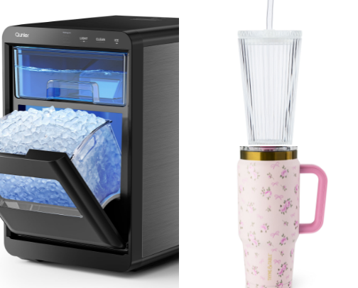 Items I used to make my ice coffee every morning ♡ cover photo collage
