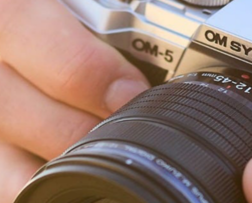 Olympus OM5 And Hoobies cover photo collage