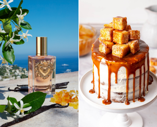 Edible Gourmand Shower Routine ft. D&G Devotion 🍊🍨🍯 (syrup, brown sugar, vanilla, hint of orange blossom) cover photo collage