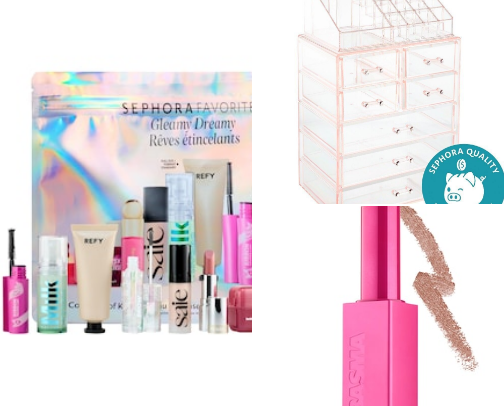 Makeup and cosmetics that makes you beautiful cover photo collage