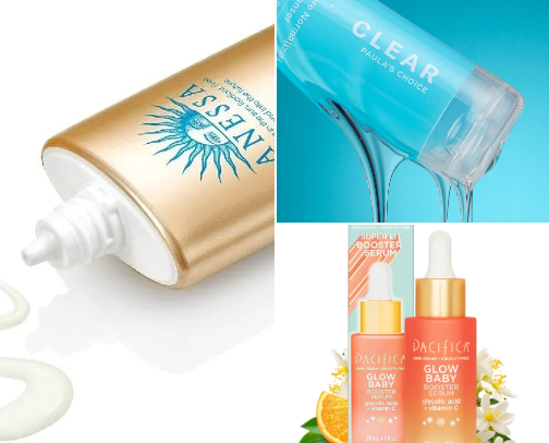 Skin care and Women's care cover photo collage