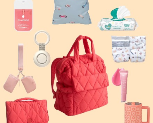 DIAPER BAG ESSENTIALS FOR MOM & BABY cover photo collage