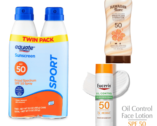 The best sunscreen options cover photo collage