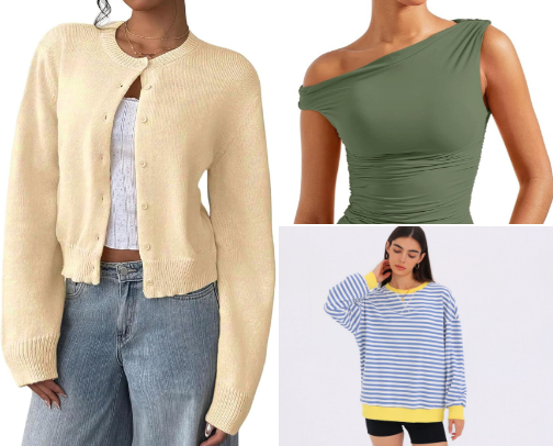 Outfit ideas 💛🩵🤍 cover photo collage