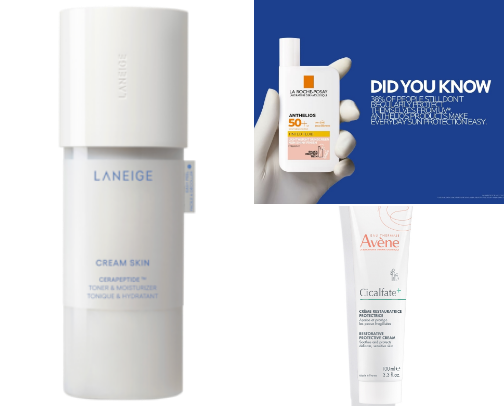 Dry skin friendly skincare cover photo collage