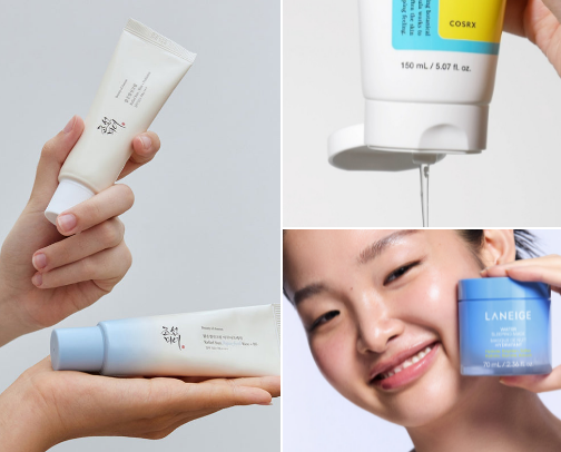 Korean Skincare for Glass Skin ✨ The Routine for Healthy, Hydrated & Glowing Skin cover photo collage