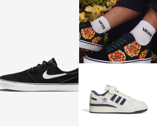 Sporty shoes cover photo collage