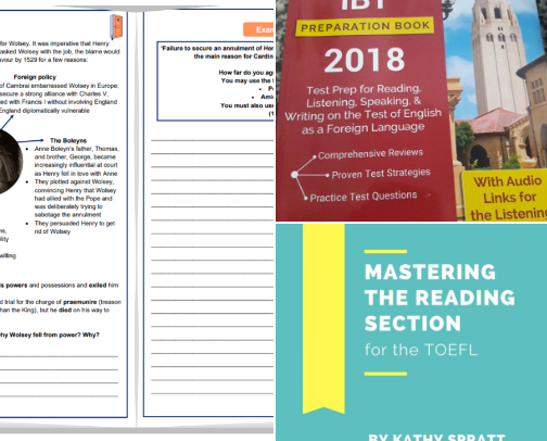 Save & Read - KALLIS' iBT TOEFL Pattern Reading 2: Analyst study companions cover photo collage