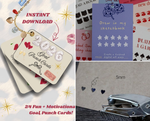Punch cards for 2026 ✨ cover photo collage