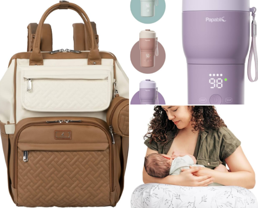 Must Have Baby and Mom Essentials 💜✨ cover photo collage