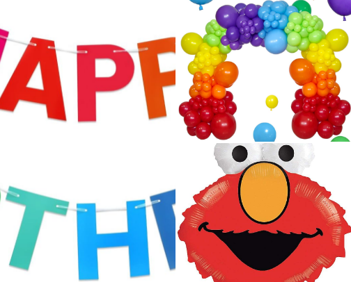 2nd bday (Sesame Street) cover photo collage