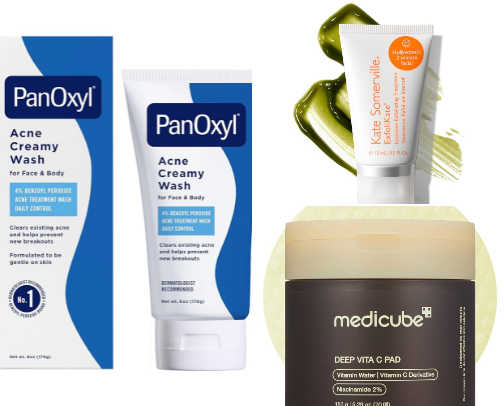 acne-free glowy skincare routine 💖 cover photo collage