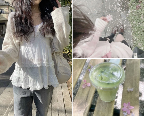 shoujo girl spring closet！🌸 .⁺⋆˚₊‧ cover photo collage