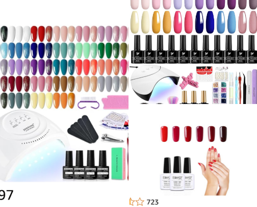 Prodotti per unghie cover photo collage