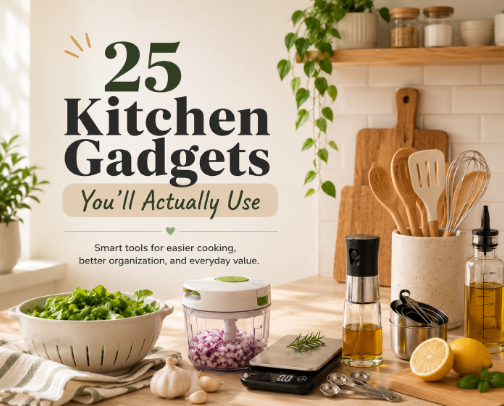 25 Kitchen Gadgets You'll Actually Use cover photo collage