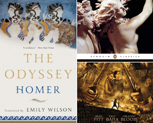 Art to read/watch to prepare for the new Odyssey movie cover photo collage