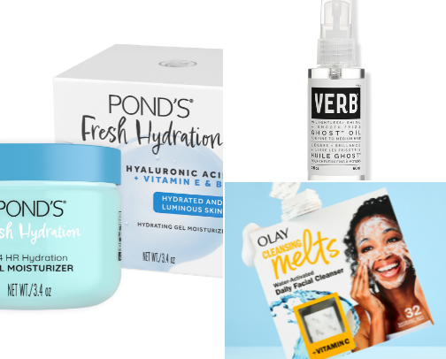 Hair, face,body+ products I use for pain,  and lips cover photo collage