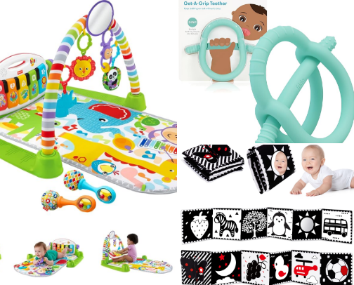 Newborn Toy Essentials: 0–3 Months cover photo collage