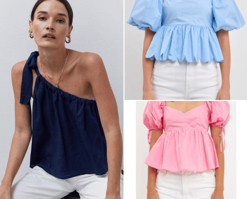 Tops for Brunch, Dinner Parties, and Night's Out cover photo collage