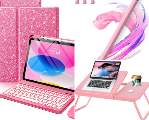 Pink iPad Accessories 💖 cover photo collage