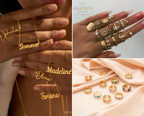 "The Art of Adornment: A Journey Through Fine Jewelry" cover photo collage