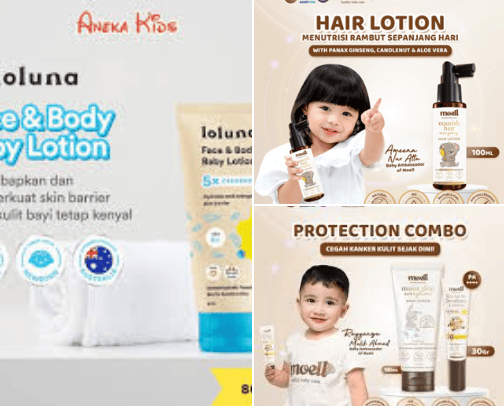 Skincare for baby cover photo collage