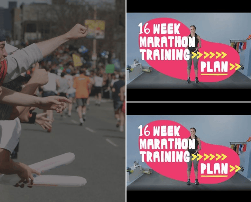 Workout plan running cover photo collage