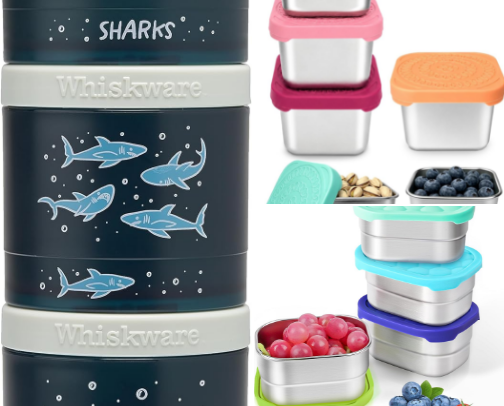 ⭐ Reusable Snack Containers for School & Travel! cover photo collage