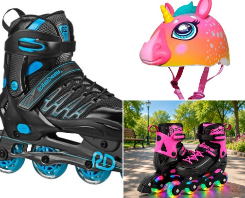 Sports equipment for the family cover photo collage