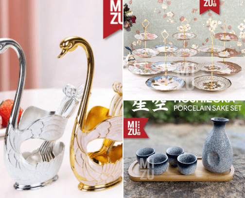 Tableware collection cover photo collage