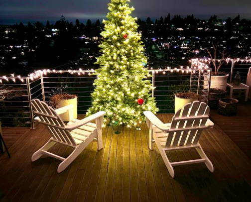 Rustic outdoor Christmas Decor cover photo collage