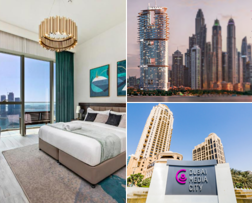 Lovely Hotels for a Cosy Getaway in Dubai Media City, Dubai, United Arab Emirates cover photo collage