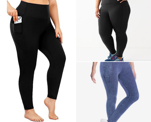 Plus Size Leggings with Pockets - Comfortable & Stylish Activewear for Curvy Women cover photo collage