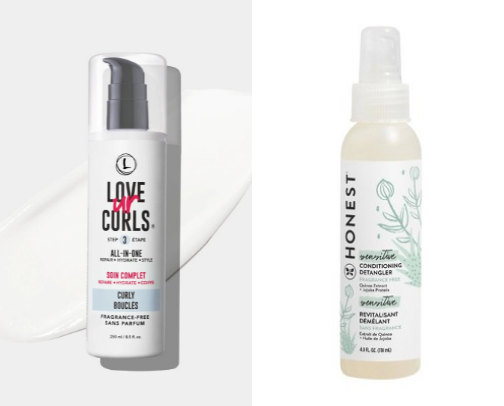 Fragrance free curly hair care cover photo collage