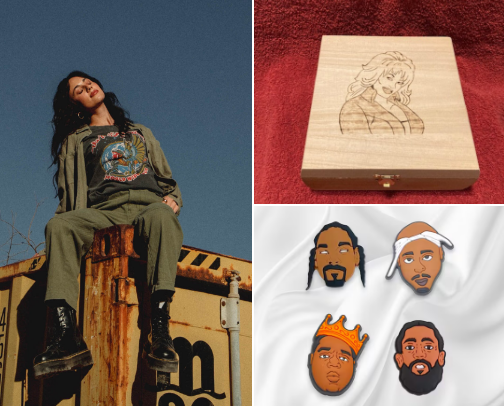 Tune Into some Music Artist Merch from Different Genres cover photo collage